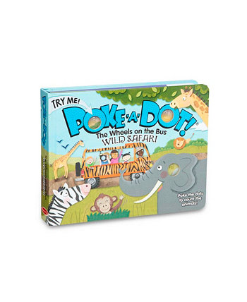 Детская книга Мелиссы Дуг - Poke-A-Dot: Колеса в автобусе Дикая доска для сафари с кнопками для поп-музыки Melissa and Doug