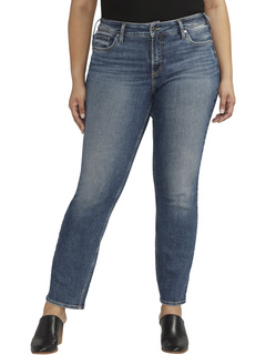 Прямые джинсы Suki со средней посадкой и пышным кроем W93413EAE389 больших размеров Silver Jeans Co.