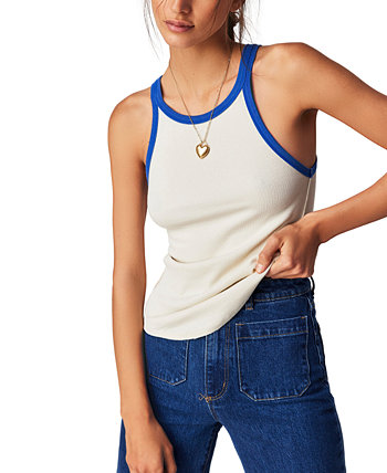 Women's Only 1 Ringer Raw-Edge Tank Top Free People