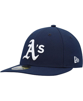 Мужская темно-синяя приталенная шляпа Oakland Athletics Oceanside Low Profile 59FIFTY New Era