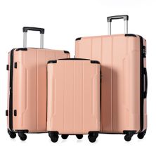 Наборы чемоданов Merax Hardshell из 3 чемоданов-спиннеров с замком TSA Merax