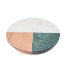 12 inch Single Tier Marble Lazy Susan Turntable Lexi Home
