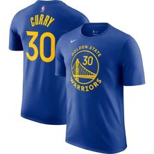 Men's Nike Stephen Curry Royal Golden State Warriors Icon 2022/23 Name & Number T-Shirt Nike