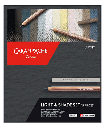 Art by Caran D'Ache Light and Shade, набор из 15 предметов CARAN d'ACHE