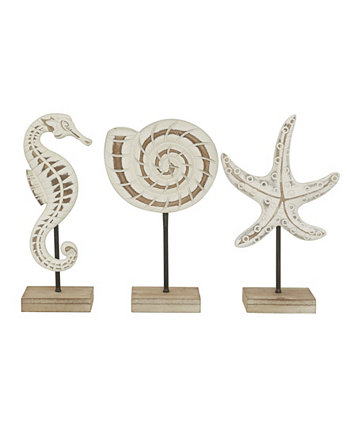 Пластиковая скульптура прибрежных морских животных, набор из 3 шт. Rosemary Lane