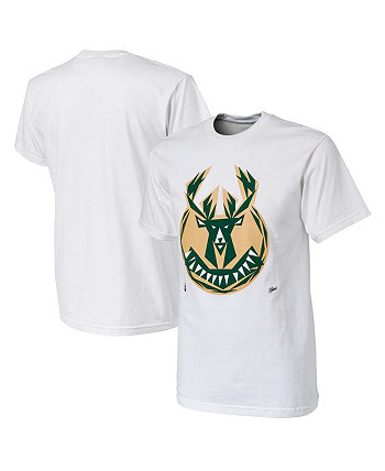 Мужская футболка NBA x Naturel White Milwaukee Bucks No Caller ID NBA