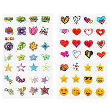 Zink 50+ Deluxe Sticker Set with Fun Shapes, Cute Emojis & Trendy Designs Zink
