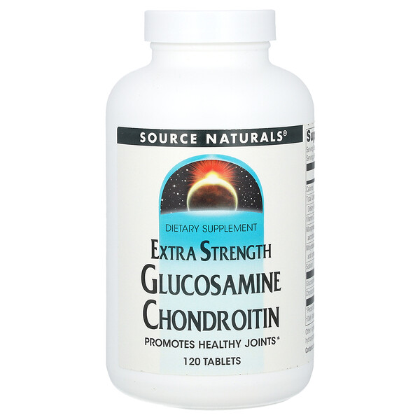 Глюкозамин Хондроитин, Экстра Сила - 120 таблеток - Source Naturals Source Naturals