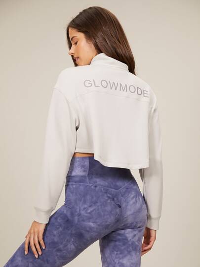 GLOWMODE Куртка с молнией короткий с высоким воротником и логотипом GLOWMODE