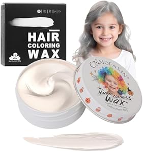 Temporary Blue Hair Color Wax for Kids, Women Men Colored Hair Styling Mud, Washable Style Dye for Girls Boys Teens, DIY Instant Hair Coloring Gel Cream for Cosplay Halloween Children's Day Hansuby