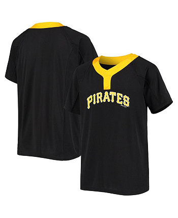 Youth Boys Black Pittsburgh Pirates Keep Swing Jersey T-shirt Gen 2