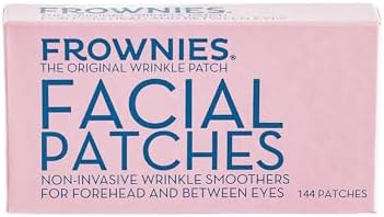 FROWNIES Forehead and Between the Eyes Wrinkle Patches - Hypoallergenic Facial Patches to Smooth & Soften Forehead Wrinkles & Eleven Lines - For Overnight Use, 144 Patches Frownies