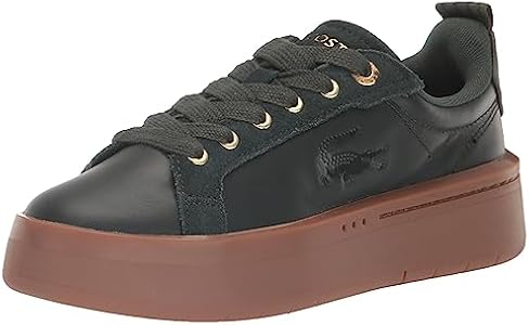 LacosteWomensCarnaby Platform SneakerDk Grn/Gum9 Lacoste