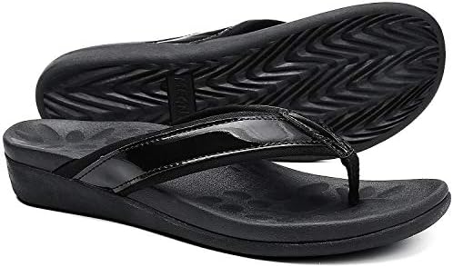 Orkii Womens Orthopedic Sandals for Plantar Fasciitis Feet, Best Orthotic Flip Flops With Arch Support, Comfortable Walking Sandals for Summer Beach, River, Pool Orkii