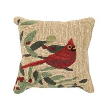 Liora Manne Frontporch Cardinal с ягодной декоративной подушкой для дома и улицы Liora Manne