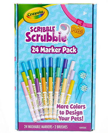 Scribble Scrubbie Peculiar Pets, игрушка для ухода за домашними животными Crayola