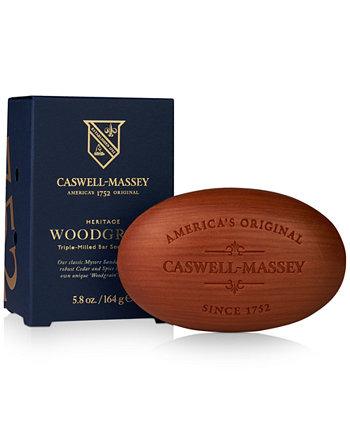 Кусковое мыло Heritage Woodgrain Sandalwood, 5,8 унции. Caswell Massey