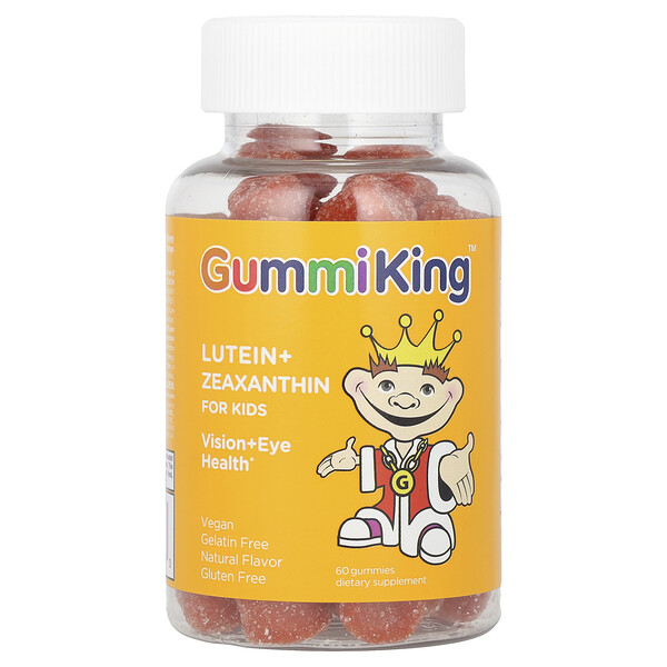 Жевательные конфеты с лютеином и зеаксантином для детей, манго, 60 жевательных конфет GummiKing
