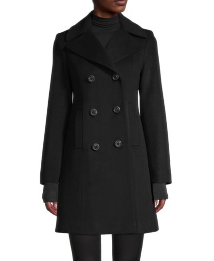 Двубортное шерстяное пальто Fleurette