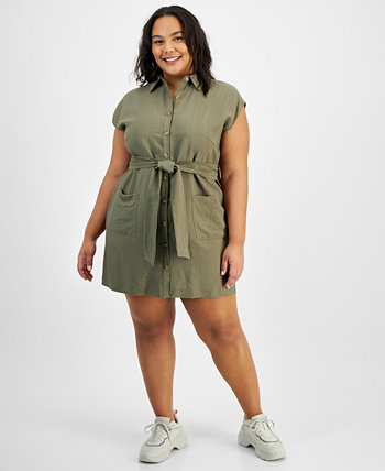 Модное платье-рубашка больших размеров с поясом и рукавом «летучая мышь», созданное для Macy's And Now This