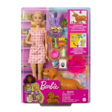 Barbie® Newborn Pups Светловолосая кукла Барби, игровой набор «Собака и щенки» Barbie