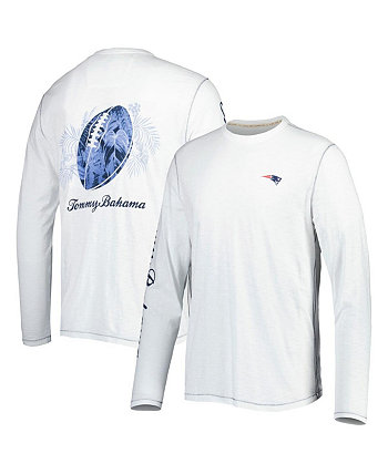 Мужская белая футболка с длинным рукавом New England Patriots Laces Out Billboard Tommy Bahama