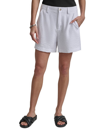 Women's Crinkled Darted-Waist Shorts DKNY