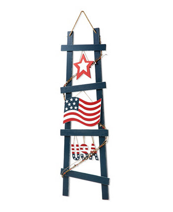 36-дюймовый декор крыльца в форме американской лестницы в патриотическом стиле «США» Glitzhome