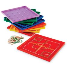 Learning Resources 7¼&#34; Assorted Geoboards, Set of 10 Learning Resources