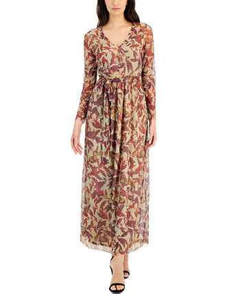 Женское плиссированное платье макси с принтом Anne Klein