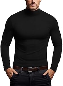 Мужская Базовая Майка Zengjo Mock Turtleneck с Длинным Рукавом Zengjo