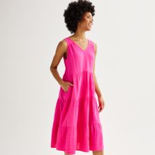 Женское многоярусное платье макси с v-образным вырезом Sonoma Goods For Life® SONOMA