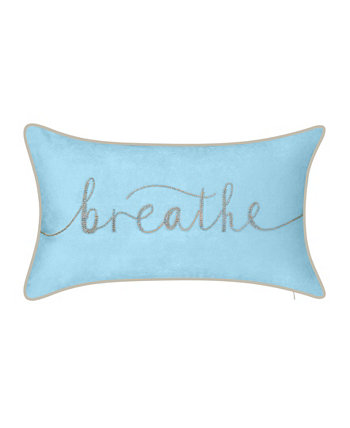Празднование "Дыши" вышитая бисером декоративная подушка с бархатной текстурой, 20 "x 12" Edie@Home
