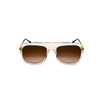 Прямоугольные солнцезащитные очки-авиаторы Bowery 55 мм Thierry Lasry