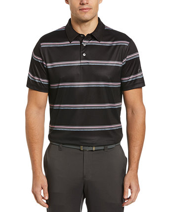 Men's Allover Space Dye Stripe Short Sleeve Golf Polo Shirt PGA TOUR