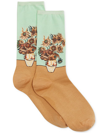 Женские модные носки с круглым вырезом из серии Sunflower Artist Hot Sox