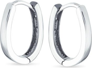 Овальные серьги-кольца Bling Jewelry