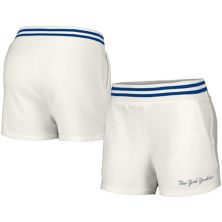 Women's Lusso Style  White New York Yankees Maeg Tri-Blend Pocket Shorts Unbranded