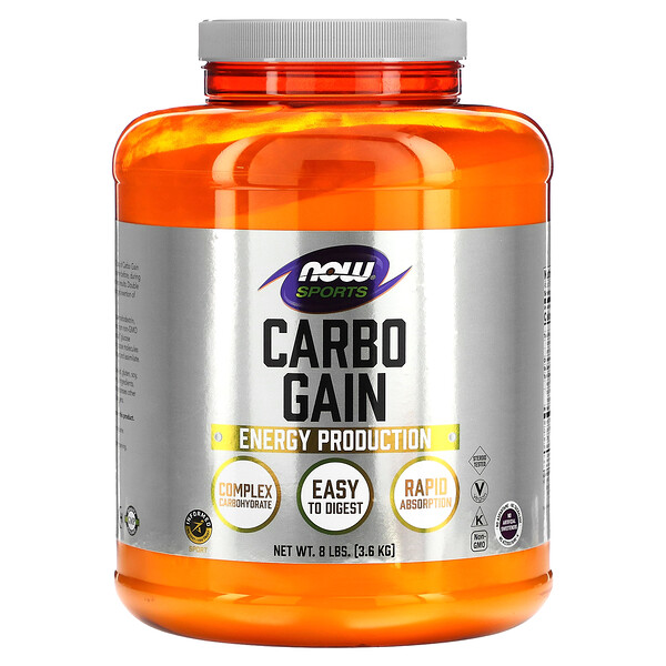 Sports, Carbo Gain, 8 фунтов (3,6 кг) NOW Foods