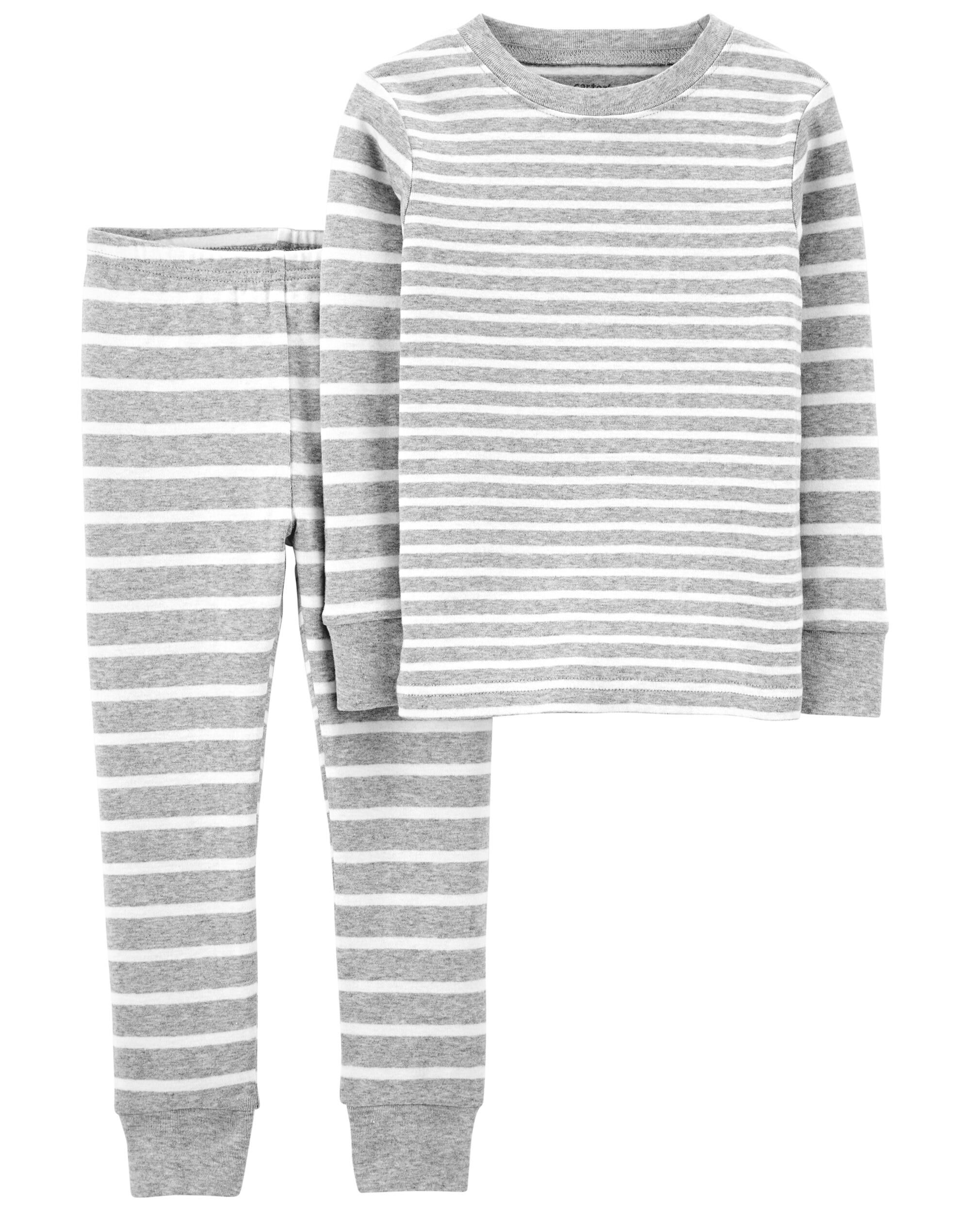 Детская двухсекционная полосатая пижама из 100% плотного хлопка Carter's