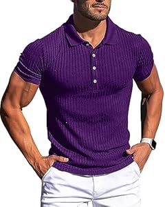 Muscle Polo Shirts for Men Slim Fit Short Sleeve Golf Shirts Men Dry Fit Shirts Casual Stylish Clothes CANGHPGIN