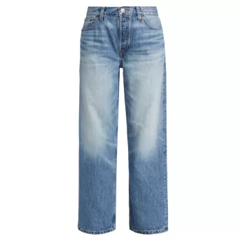 Свободные укороченные джинсы со средней посадкой Re/Done