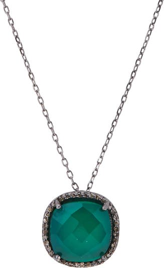 Ожерелье-подушка Lara из зеленого оникса ADORNIA Fine