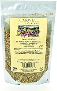 Starwest Botanicals Organic St. John's Wort Herb C/S, 4 Ounces Starwest Botanicals