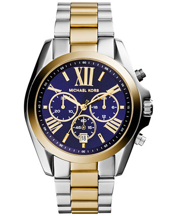 Женские часы-хронограф Bradshaw с двухцветным браслетом из нержавеющей стали 43 мм MK5976 Michael Kors