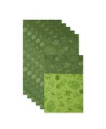 Fridge Liner Collection Non-Adhesive, Cut to Fit, 12x24", Artichoke Green Market, 6 Piece Design Imports