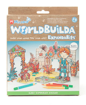 WorldBuilda ExpandaBits Набор для раскрашивания и сборки, Палеонтолог Блуи Micador jR.