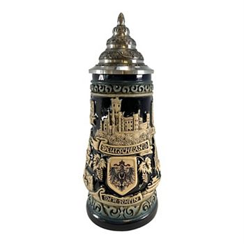 Pinnacle Peak Trading Rhine River Blue Rustic City Panorama Le German Stoneware Beer Stein .25 L Pinnacle Peak Trading Company