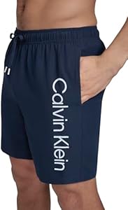 Мужские купальные шорты Calvin Klein с защитой UPF 40+, легкие и быстросохнущие Calvin Klein