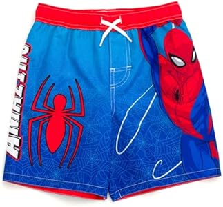 Marvel UPF 50+ Swim Trunks Bathing Suit Toddler to Big Kid Sizes (2T - 18-20) Marvel